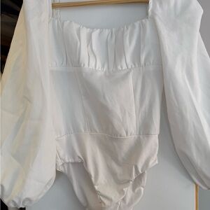 Princess Polly Cream Puff Sleeve Top